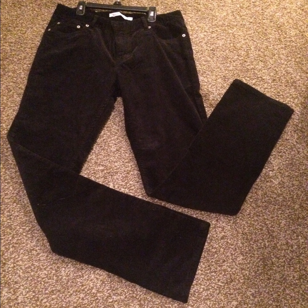 Corduroy straight cut pants